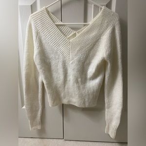 Divided knit sweater